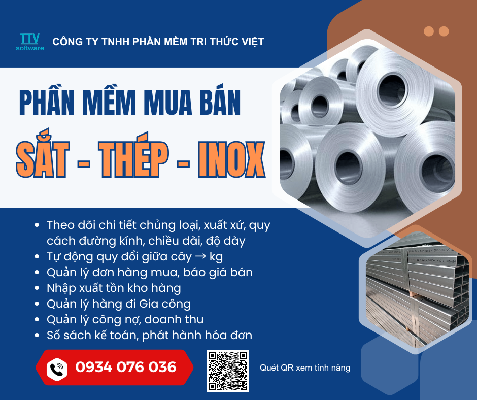 Quản lý báo giá, gia công sắt, thép và inox